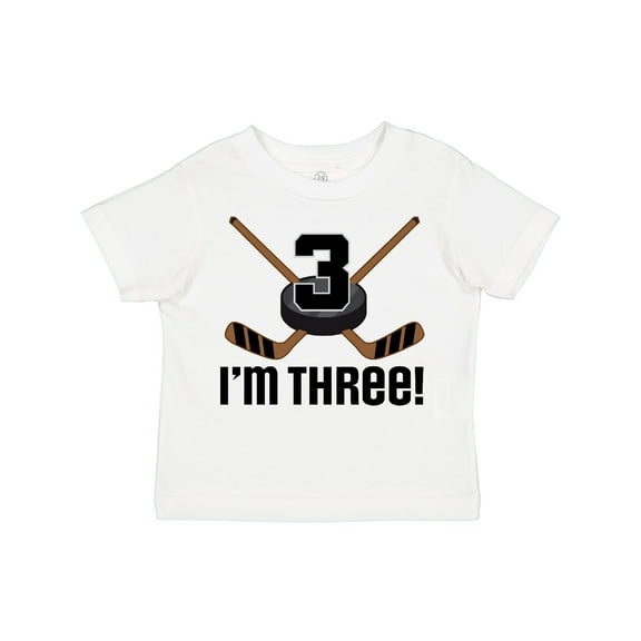 Inktastic 3rd Birthday Ice Hockey Sports Boys Party Boys Toddler T-Shirt