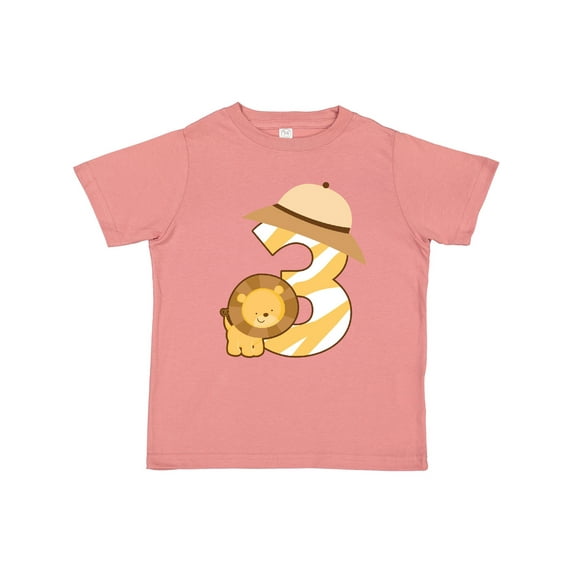 Inktastic 3rd Birthday Jungle Safari Lion 3 Year Old Boys or Girls Toddler T-Shirt