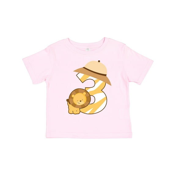Inktastic 3rd Birthday Jungle Safari Lion 3 Year Old Boys or Girls Toddler T-Shirt