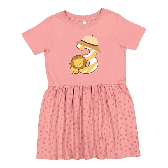 Inktastic 3rd Birthday Jungle Safari Lion 3 Year Old Girls Toddler Dress