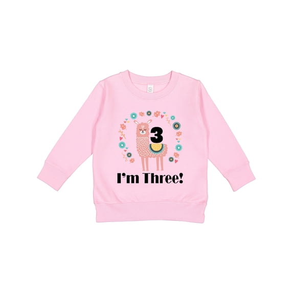 Inktastic 3rd Birthday Llama for Girl Toddler Sweatshirt