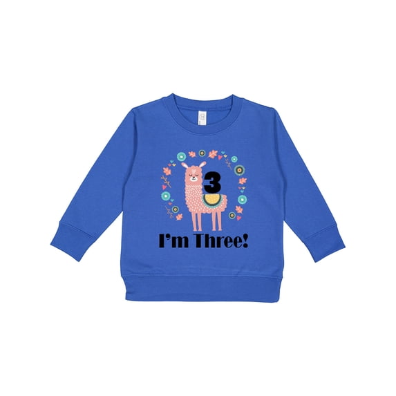 Inktastic 3rd Birthday Llama for Girl Toddler Sweatshirt