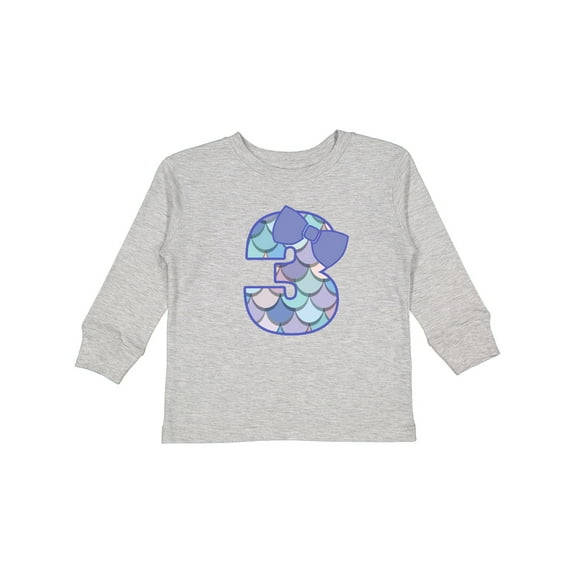 Inktastic 3rd Birthday Mermaid 3 Year Old Girl Girls Long Sleeve Toddler T-Shirt