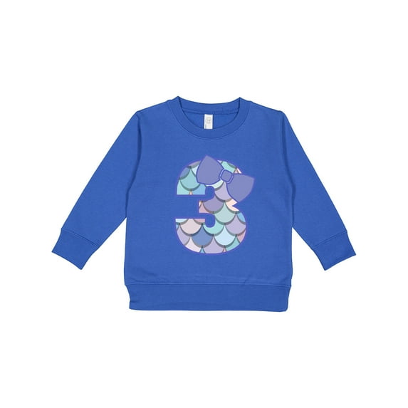 Inktastic 3rd Birthday Mermaid 3 Year Old Girl Toddler Sweatshirt