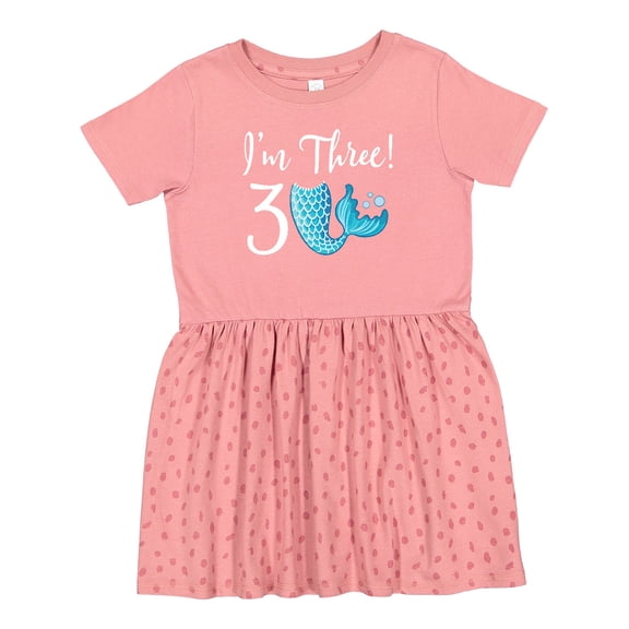 Inktastic 3rd Birthday Mermaid Party Girls Toddler Dress