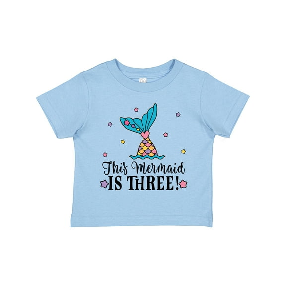Inktastic 3rd Birthday Mermaid Tail Girls Party Girls Toddler T-Shirt