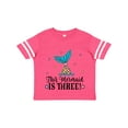 thumbnail image 1 of Inktastic 3rd Birthday Mermaid Tail Girls Party Girls Toddler T-Shirt, 1 of 5