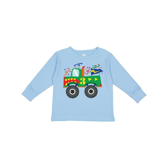 Inktastic 3rd Birthday Truck Boys Long Sleeve Toddler T-Shirt