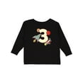 thumbnail image 1 of Inktastic 3rd Birthday Outer Space Theme Boys or Girls Long Sleeve Toddler T-Shirt, 1 of 5