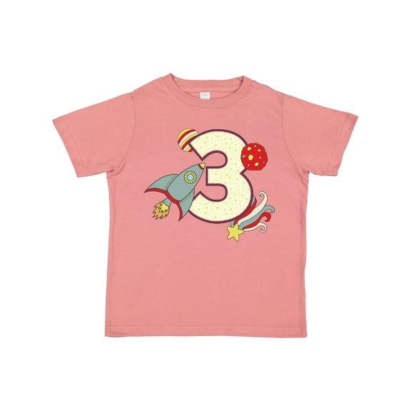 Inktastic 3rd Birthday Outer Space Theme Boys or Girls Toddler T-Shirt