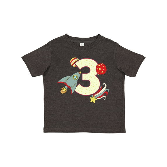 Inktastic 3rd Birthday Outer Space Theme Boys or Girls Toddler T-Shirt