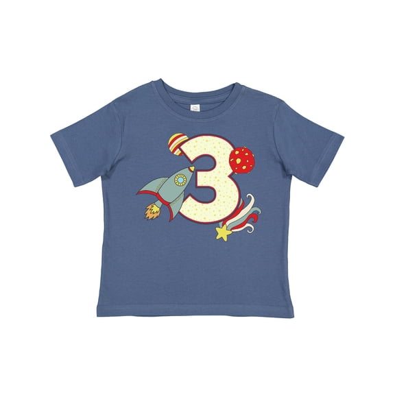 Inktastic 3rd Birthday Outer Space Theme Boys or Girls Toddler T-Shirt