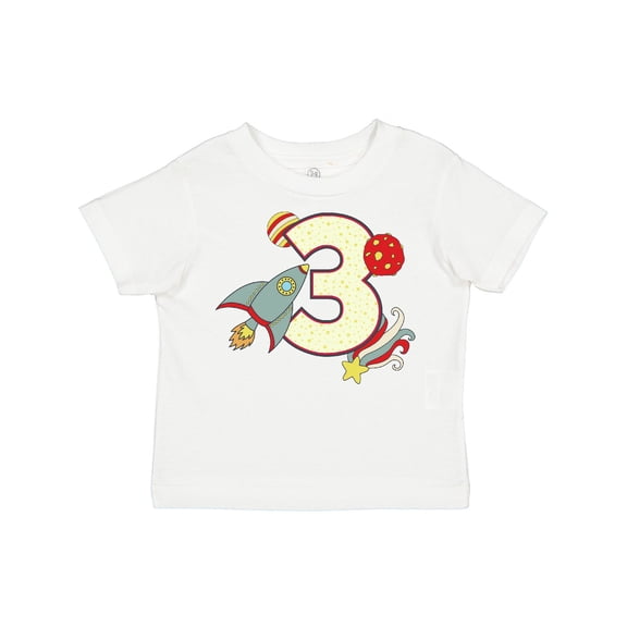 Inktastic 3rd Birthday Outer Space Theme Boys or Girls Toddler T-Shirt