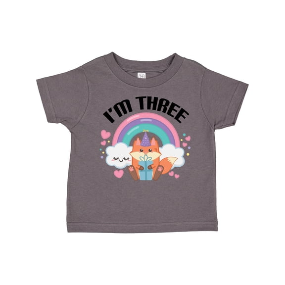 Inktastic 3rd Birthday Party Girl Fox Girls Toddler T-Shirt