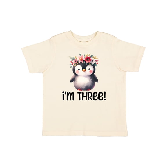 Inktastic 3rd Birthday Penguin 3 Year Old Girl Girls Toddler T-Shirt