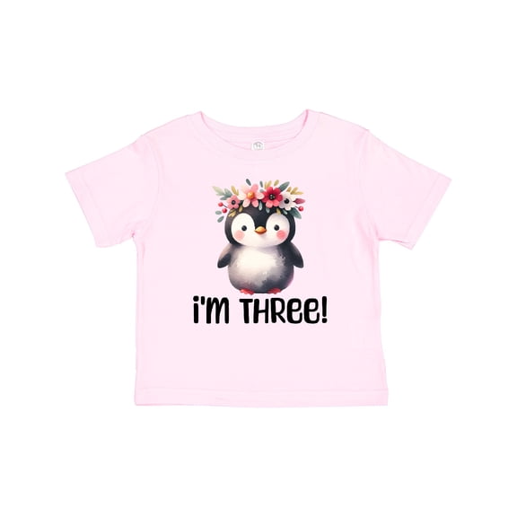 Inktastic 3rd Birthday Penguin 3 Year Old Girl Girls Toddler T-Shirt