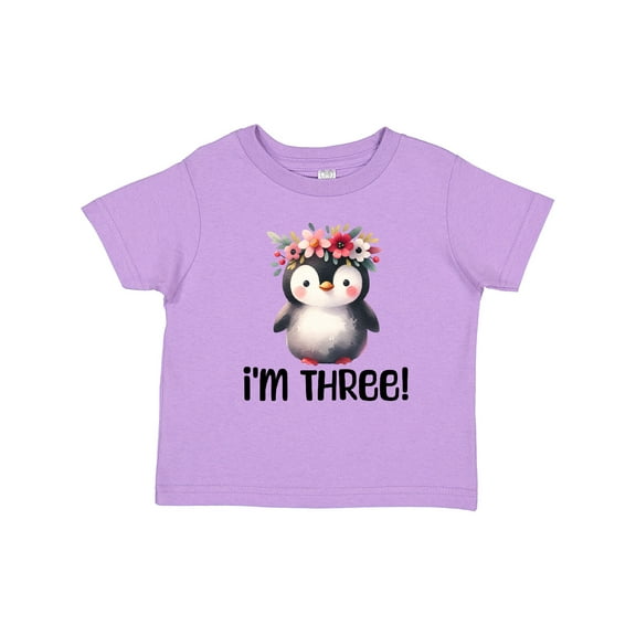 Inktastic 3rd Birthday Penguin 3 Year Old Girl Girls Toddler T-Shirt
