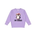 thumbnail image 1 of Inktastic 3rd Birthday Penguin 3 Year Old Girl Toddler Sweatshirt, 1 of 4