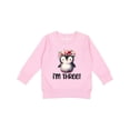thumbnail image 1 of Inktastic 3rd Birthday Penguin 3 Year Old Girl Toddler Sweatshirt, 1 of 4