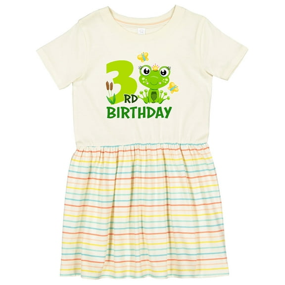 Inktastic 3rd Birthday Princess Frog Girls Toddler Dress