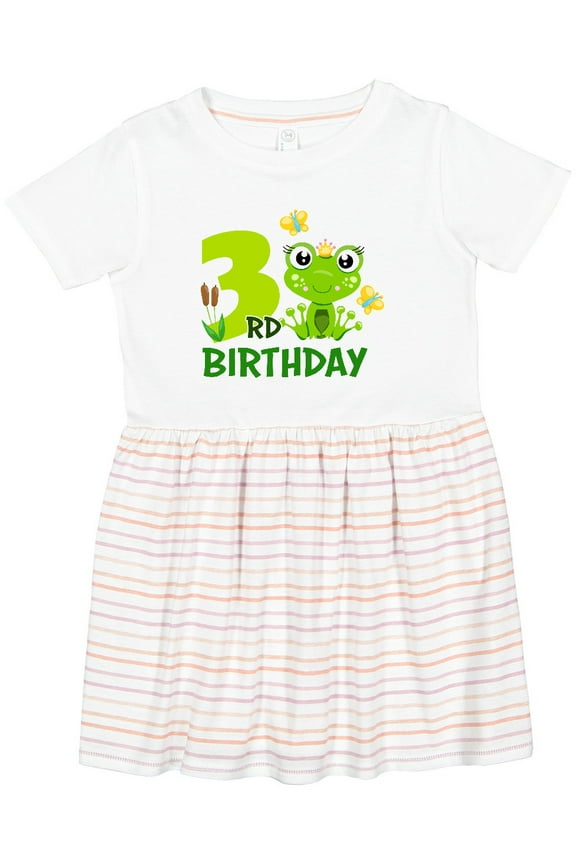 3rd Birthday Princess Frog Girls Toddler Dress