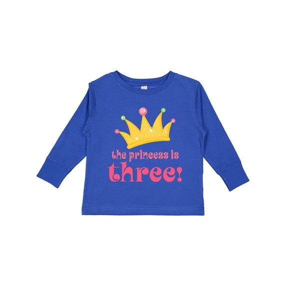 Inktastic 3rd Birthday Princess I'm Three Girls Long Sleeve Toddler T-Shirt