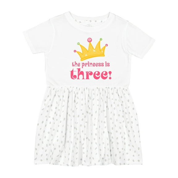 Inktastic 3rd Birthday Princess I'm Three Girls Toddler Dress