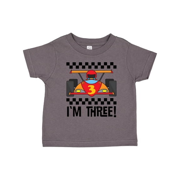Inktastic 3rd Birthday Racing 3 Year Old Boys Toddler T-Shirt