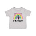 thumbnail image 1 of Inktastic 3rd Birthday Rainbow 3 Year Old Girl Girls Toddler T-Shirt, 1 of 5