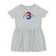 thumbnail image 1 of Inktastic 3rd Birthday Rainbow Number 3 Girls Toddler Dress, 1 of 5