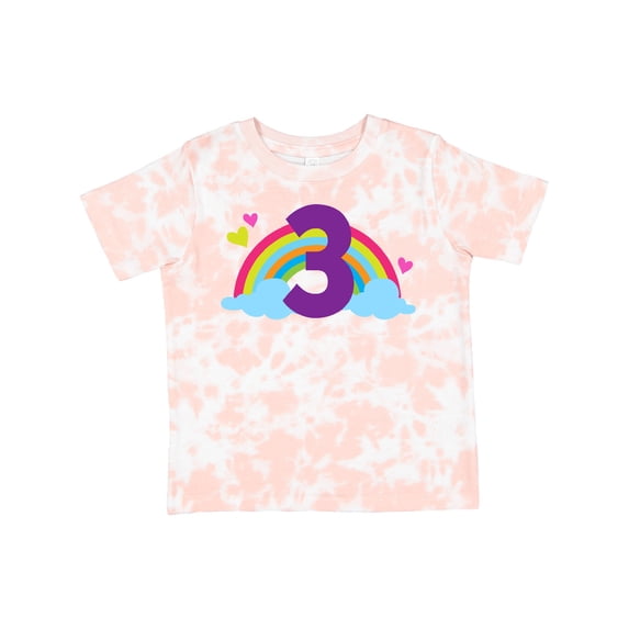 Inktastic 3rd Birthday Rainbow Number 3 Girls Toddler T-Shirt