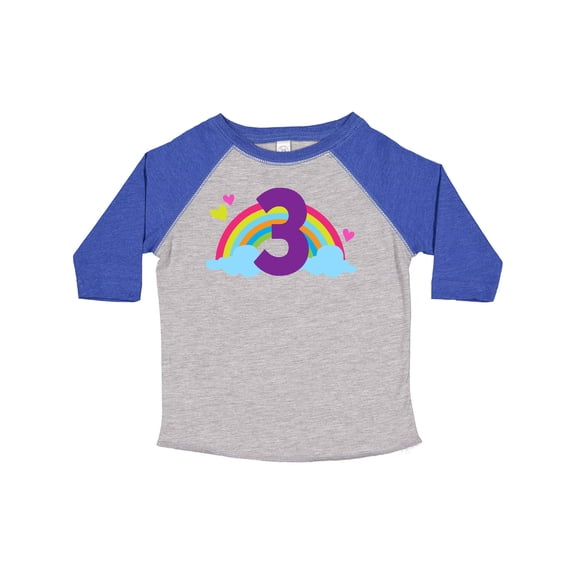 Inktastic 3rd Birthday Rainbow Number 3 Girls Toddler T-Shirt
