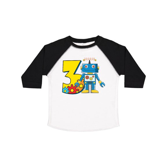 Inktastic 3rd Birthday Robot Boys or Girls Toddler T-Shirt