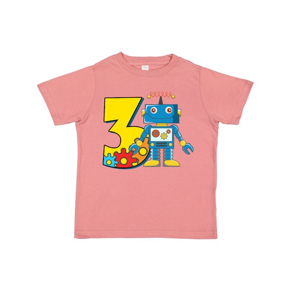 Inktastic 3rd Birthday Robot Boys or Girls Toddler T-Shirt
