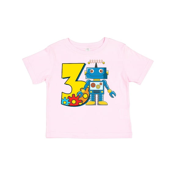 Inktastic 3rd Birthday Robot Boys or Girls Toddler T-Shirt