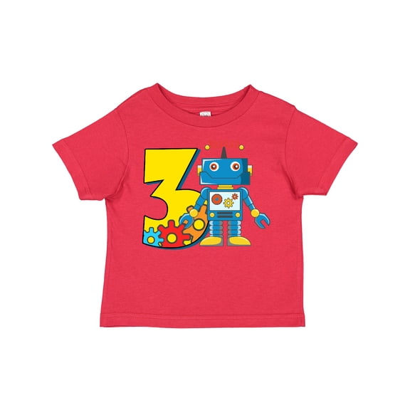 Inktastic 3rd Birthday Robot Boys or Girls Toddler T-Shirt