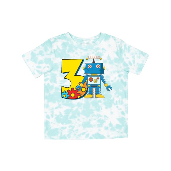 Inktastic 3rd Birthday Robot Boys or Girls Toddler T-Shirt