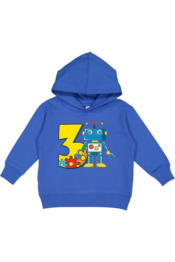 3rd Birthday Robot Toddler Hoodie