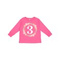 thumbnail image 1 of Inktastic 3rd Birthday Rose Wreath Girls Girls Long Sleeve Toddler T-Shirt, 1 of 5