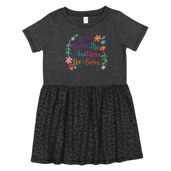 Inktastic 3rd Birthday She is Fierce Girls 3 Year Old Girls Toddler Dress