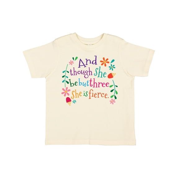 Inktastic 3rd Birthday She is Fierce Girls 3 Year Old Girls Toddler T-Shirt