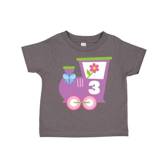 Inktastic 3rd Birthday Train 3 Year Old Girl Boys or Girls Toddler T-Shirt