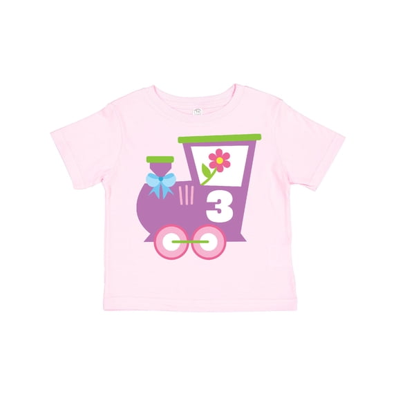 Inktastic 3rd Birthday Train 3 Year Old Girl Boys or Girls Toddler T-Shirt