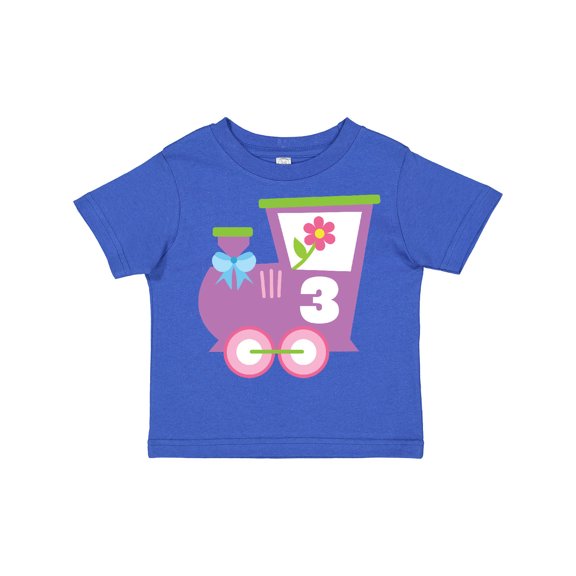 Inktastic 3rd Birthday Train 3 Year Old Girl Boys or Girls Toddler T-Shirt
