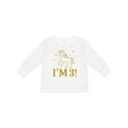 thumbnail image 1 of Inktastic 3rd Birthday Unicorn Girls Long Sleeve Toddler T-Shirt, 1 of 5