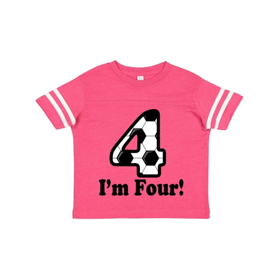 Inktastic 4 Year Old Soccer Party 4th Birthday Boys or Girls Toddler T-Shirt