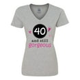thumbnail image 1 of Inktastic 40th Birthday Gorgeous Women's V-Neck T-Shirt, 1 of 5