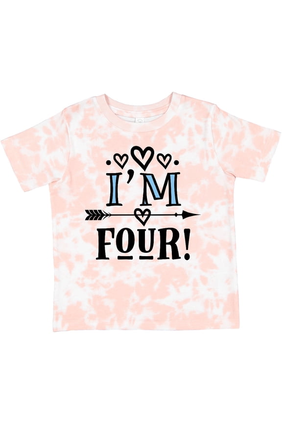 4th Birthday 4 Year Old Arrow Girls Toddler T-Shirt