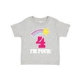 thumbnail image 1 of Inktastic 4th Birthday 4 Year Old Girls Rainbow Star Girls Toddler T-Shirt, 1 of 5