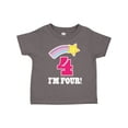 thumbnail image 1 of Inktastic 4th Birthday 4 Year Old Girls Rainbow Star Girls Toddler T-Shirt, 1 of 5